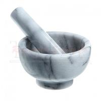 Winco - MPS-42W - Mortar and Pestle Set, Marble - Bar Supplies