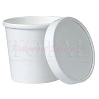  Solo KHB32A-2050 32 oz White Paper Food Container And Lid (Case  of 250 Containers w/Lids) : Health & Household